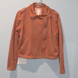 LC Lauren Conrad Faux Suede Moto Jacket Size Small